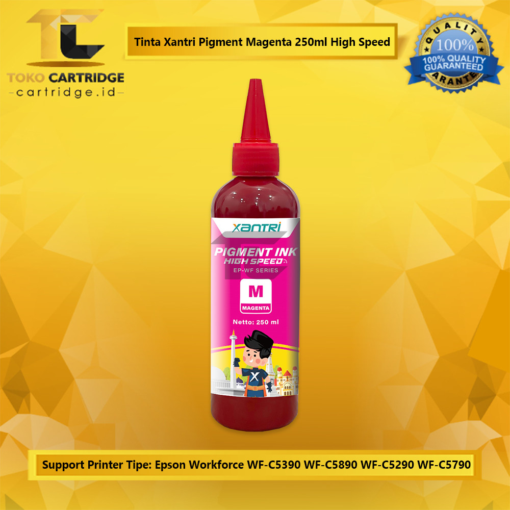 Tinta Xantri Pigment High Speed 250ml CMYK Printer Epson Workforce WF-C5390 WF-C5890 WF-C5290 WF-C57