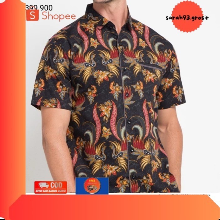 ✨BESTSELLER✨ -SEMATA WAYANG - Batik Lengan Pendek Pria - M