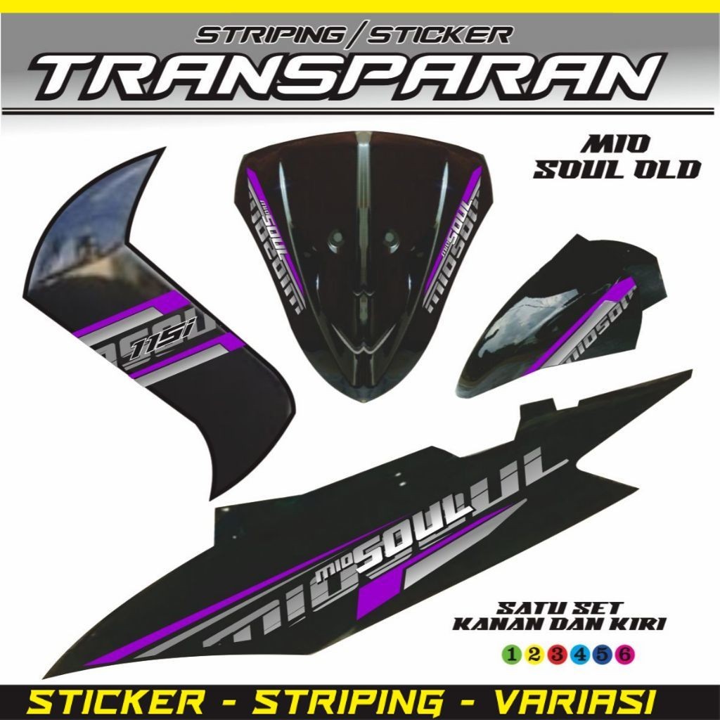 COD / STRIPPING MIO SOUL TRANSPARAN UV CLEAR SIMPEL YAMAHA MIO SOUL KARBU VIETNAM