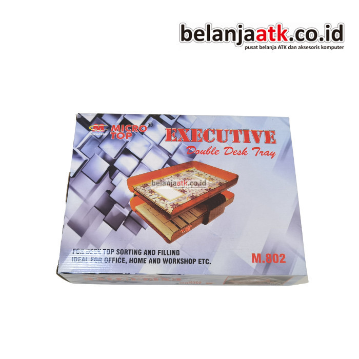 

Double Desk Paper Tray Microtop 802 Susun 2 (Rak Susun Kertas)