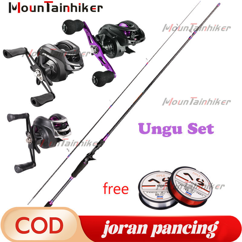 Joran Pancing Full Set 1.8M 5-10LB 7.2:1 Joran BC Set Reel BC Joran UL Carbon Pancingan Set Lengkap 