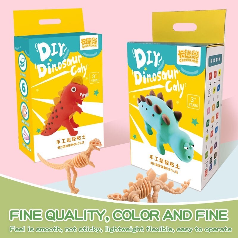Dinosaur Color Clay Slime Kit Cotton Mud Color Mud Butter Mixed Mud Colorful Crystal Diy Clay Set Mo