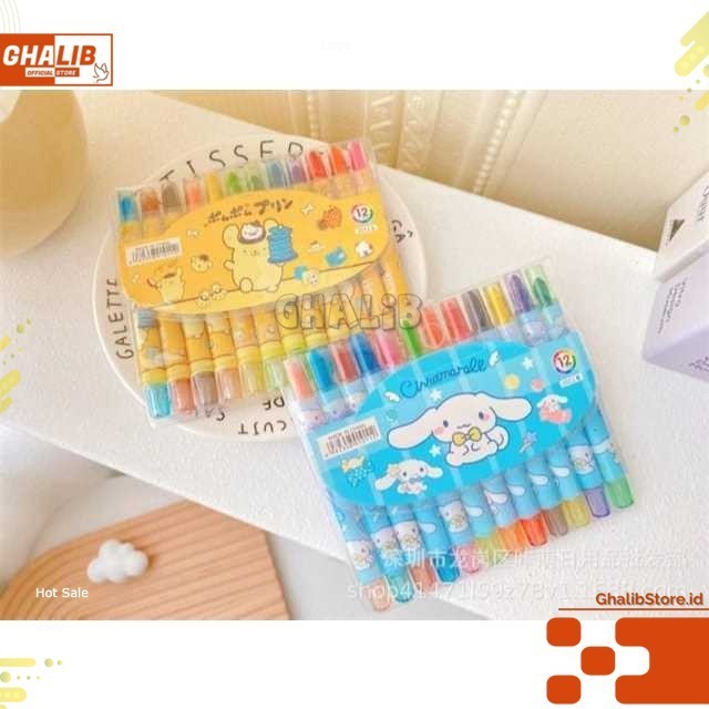 

CRAYON STIK Isi 12pcs Crayon Putar Pensil Warna Crayon Set Mewarnai Anak Isi 12pcs - CRAYONCINAMOROL