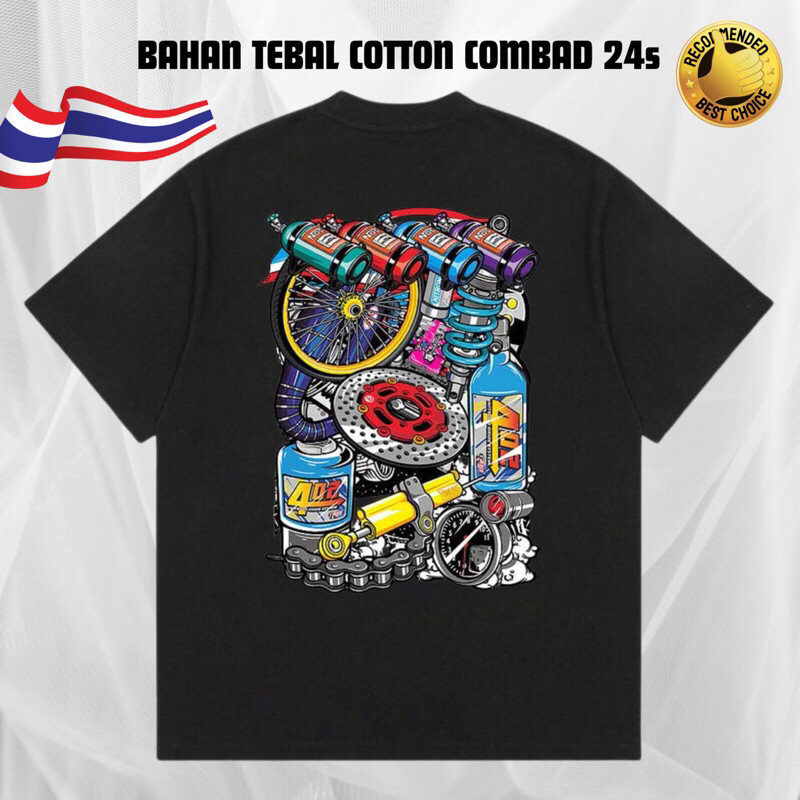 KAOS BAND T-Shirt NMAX THAILAND RACING  Racing Nmax Thailand Bahan Cotton 24s Tebal
