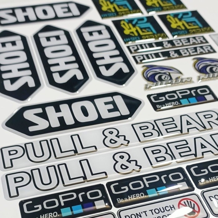 

Cetak Sticker Timbul Resin DIECUT A4 (20x30cm) Cetak Tinta UV Super Hires