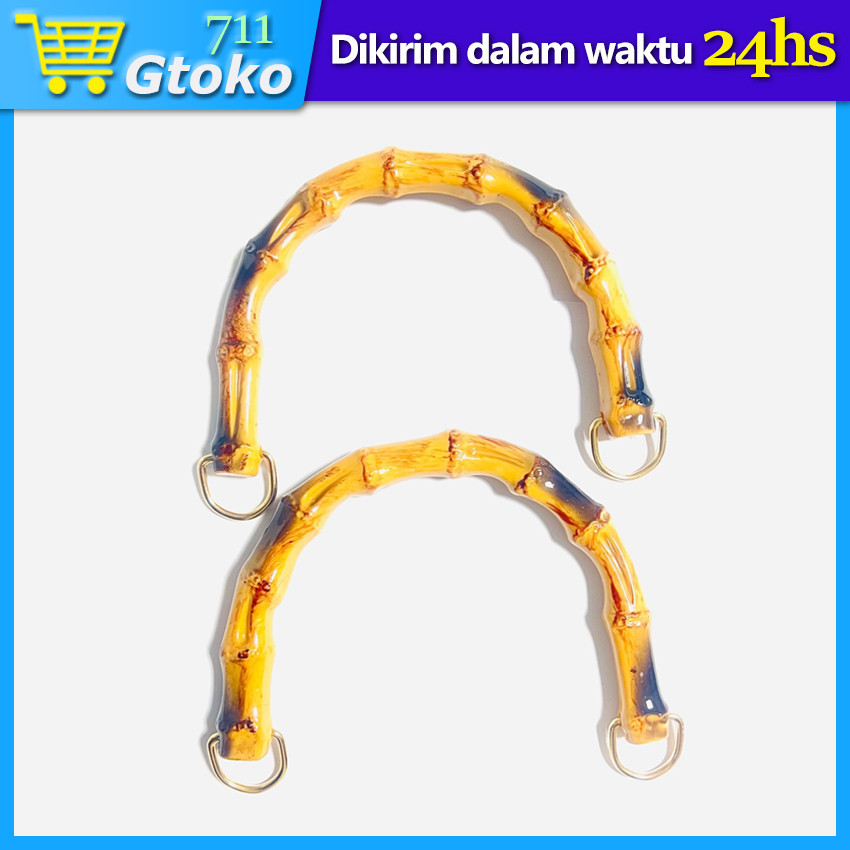 Gagang Tas Bambu Setengah Lingkar Bambu Bahan Plastik Bamboo Handle Bag Pegangan Tas Bambu