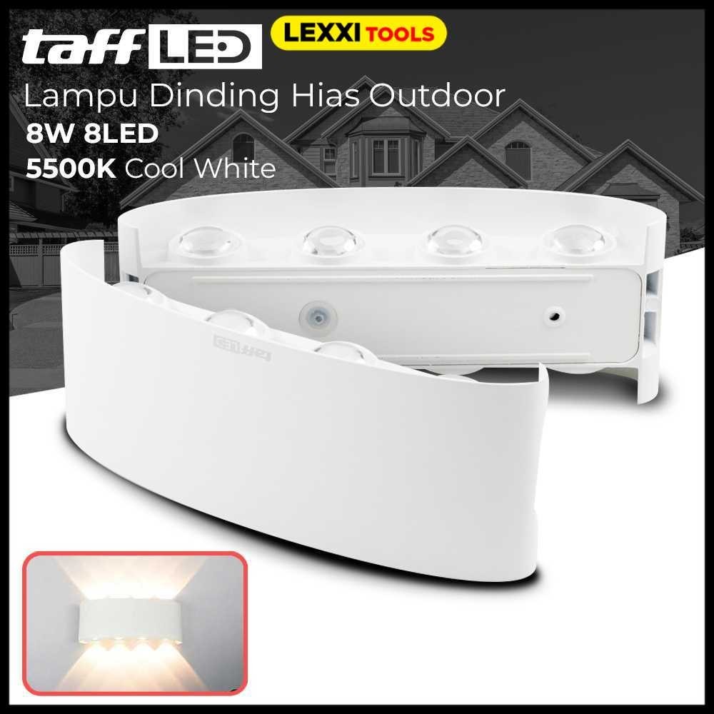 Lampu Dinding Tahan Air TaffLED Lampu Hias Outdoor Lampu Teras Modern Aluminium 8 LED Cool White - 3