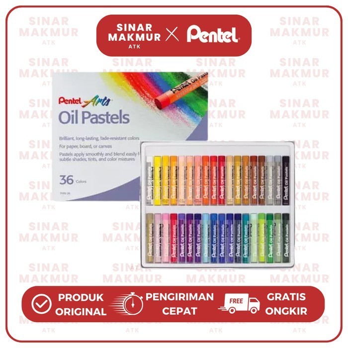 

Oil Pastel/Crayon Reguler Stick 36 Warna Pentel (Set) JunDW
