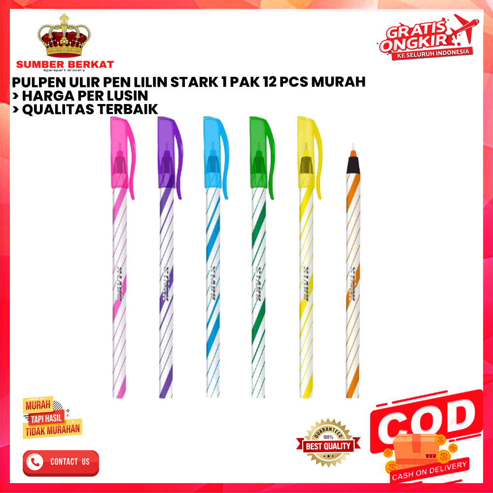 

PULPEN ULIR PEN LILIN STARK 1 PAK 12 PCS MURAH [SB]