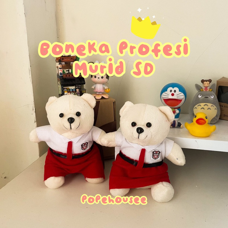 Boneka Murid Sd Size 15Cm Couple Pernikahan Nikah Lamaran Kawinan Seserahan Birdesmaid Beruang Ready