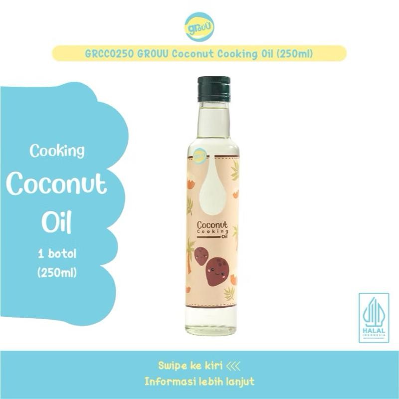 

Grouu Coconut Cooking Oil Minyak Menumis Tumis Makanan MPASI Bayi Anak Di Minum Langsung Ibu Hamil Anti Sembelit