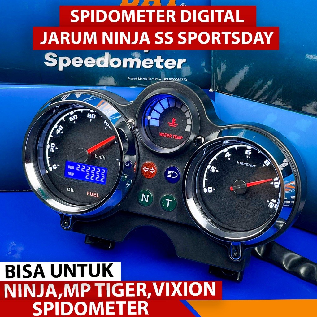 SPIDOMETER NINJA SS DIGITAL SPEEDO NINJA SS R LED SPIDO DIGITAL NINJA SS R TIGER MEGAPRO VIXION