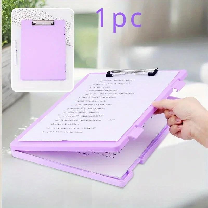 

A4 Board with Folder Clip Folder Organizer Box Office Supplies Mat Board Clipboard File Information Booklet Stationery Supplies