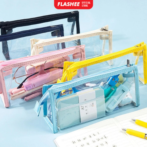 

Kotak Pensil Transparan Minimalis Multifungsi Tas Makeup Tas Penyimpanan Transparan Warna