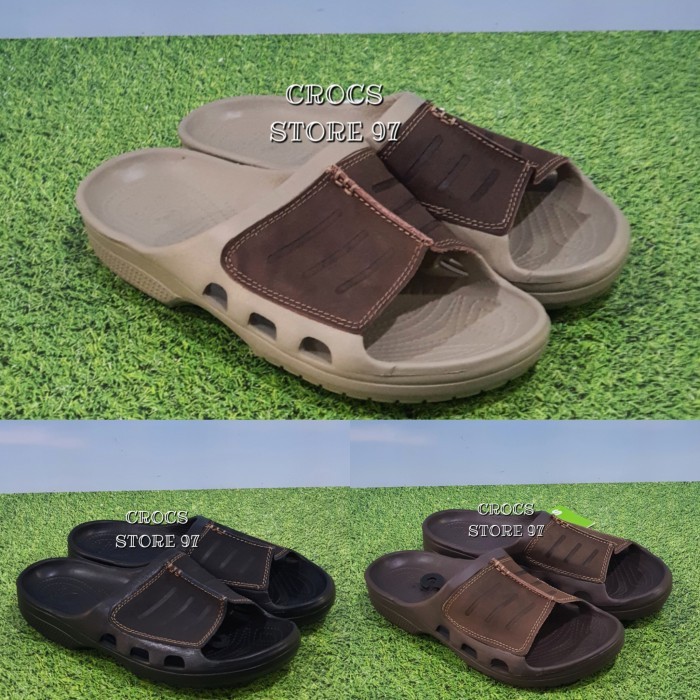[[New Collection]] SANDAL CROCS / SANDAL CROCS PRIA / CROCS YUKON MESA SLIDE - KREM, 42