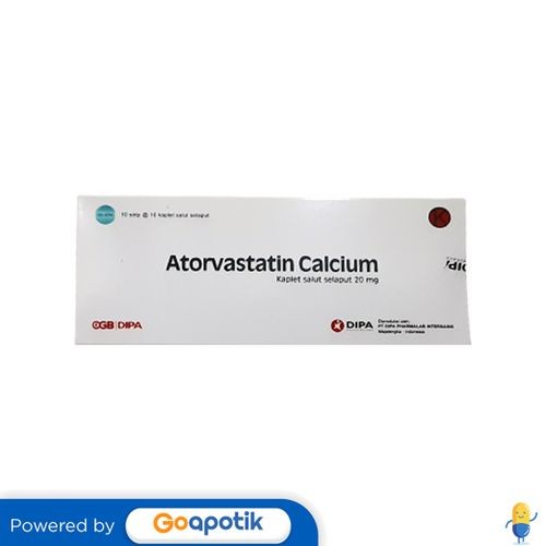 Atorvastatin Calcium Dipa 20 Mg Box 100 Kaplet
