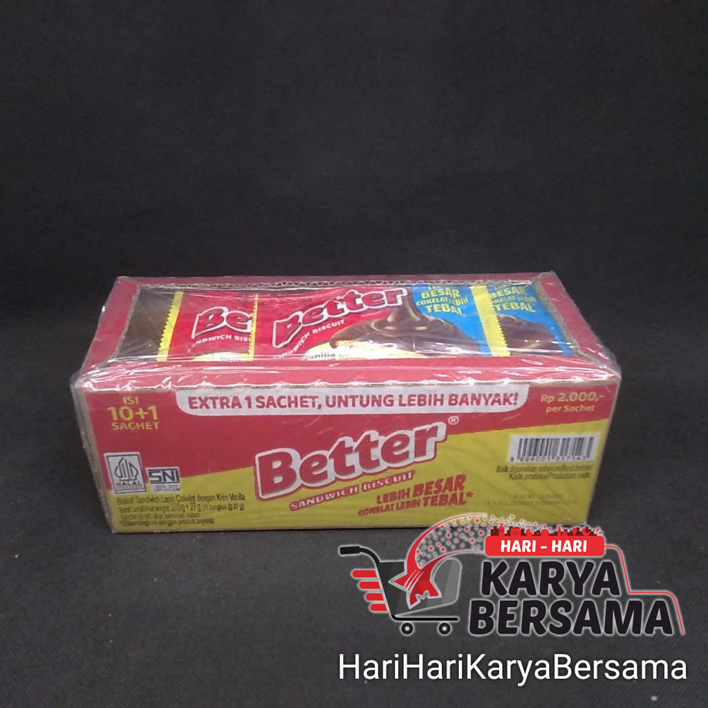 

MAKANAN RINGAN BISCUIT ROMA BETTER SANDWICH VANILLA CREAM PACK 11'S X 27GR