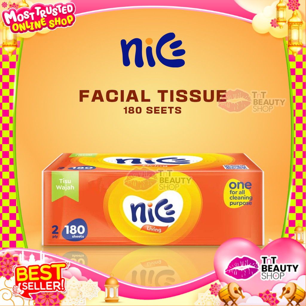 Facial Tissue Nice 180 Sheets 2 Ply  | TnT Beauty Shop