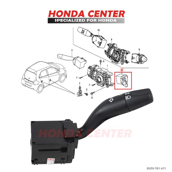 SAKLAR LAMPU STIK LAMPU SWITCH LAMPU SAKLAR DIM HONDA MOBILIO PART BARU