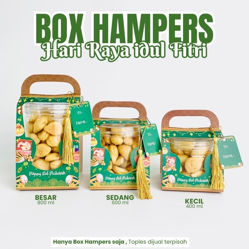 

Box lebaran | Box Hampers lebaran | Kotak Hampers Box Toples 400/600/800 ml/ langsung proses