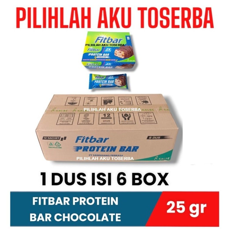 

Fitbar PROTEIN BAR CHOCOLATE isi 12 - ( HARGA 1 DUS )