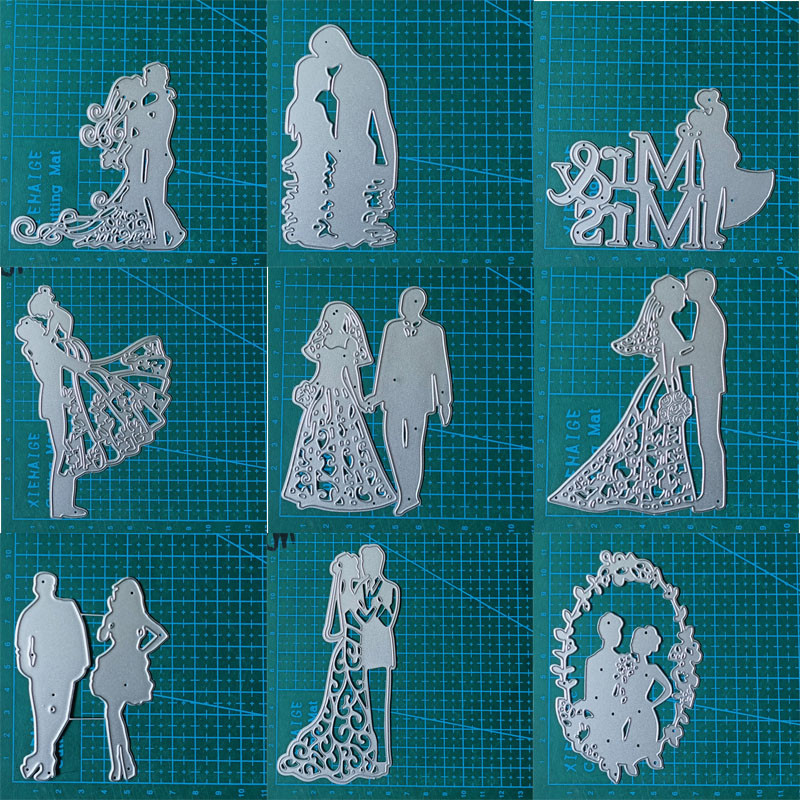 

Wedding couple metal cutting dies mold Scrapbooking decoration paper craft knife mould blade punch template Embossing stencils