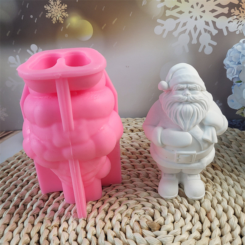 

Santa Claus Concrete Cement Silicone Mold Home Decoration Gypsum Plaster Mould Ornament Craft Art Making Resin Mold