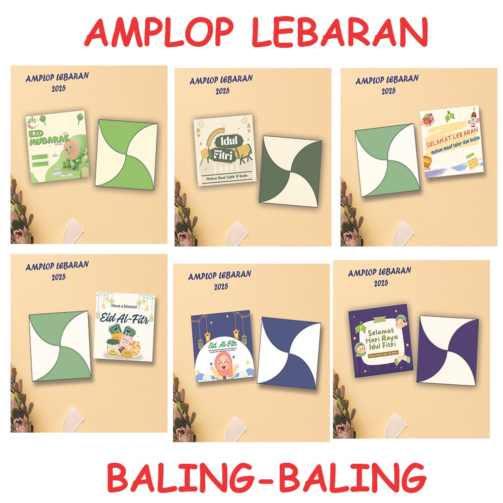 

Amplop Lebaran Unik Amplop Baling Baling Karakter Angpao Tutup Stiker 10 pcs