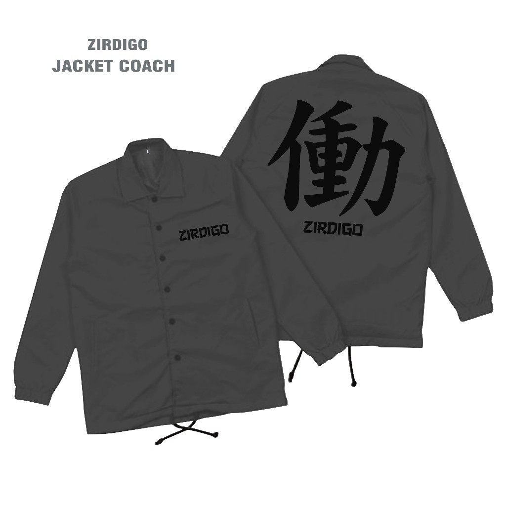 [BEST DEALS] Zirdigo - Jaket Coach Zirdigo icamen Black debe Jaket Unisex Abu tua