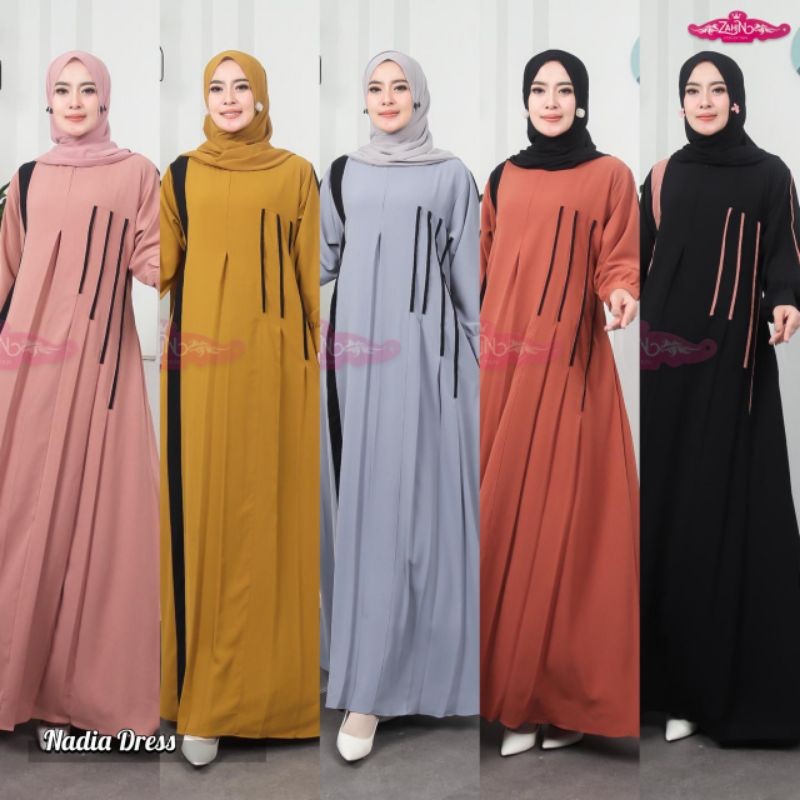 HR45TH NADIA DRESS ORY ZAHIN COLLECTION/SHAFIRA  DRESS ORY BY ZAHIN COLLECTION/GAMIS WANITA MURAH