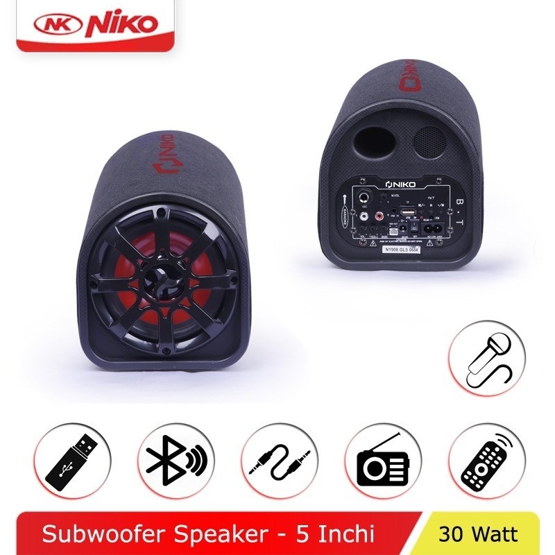 NIKO Speaker Niko GL5 Bluetooth 5 inch Maximum Bass Everywere/Subwoofer Speaker Portable 5 Inch