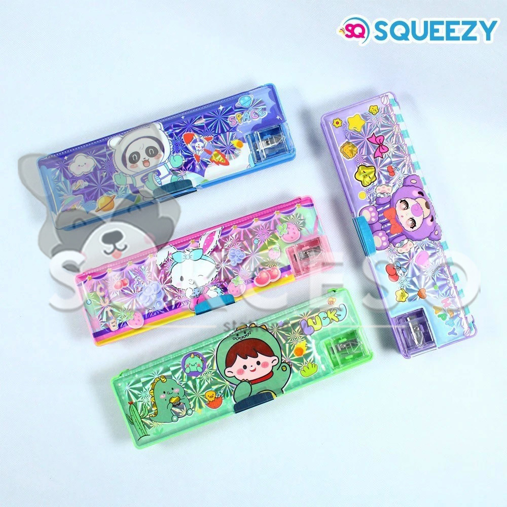 

SQUEEZY Tempat Pensil Magnet + Rautan PC SQ2022 RANDOM Lucu Murah
