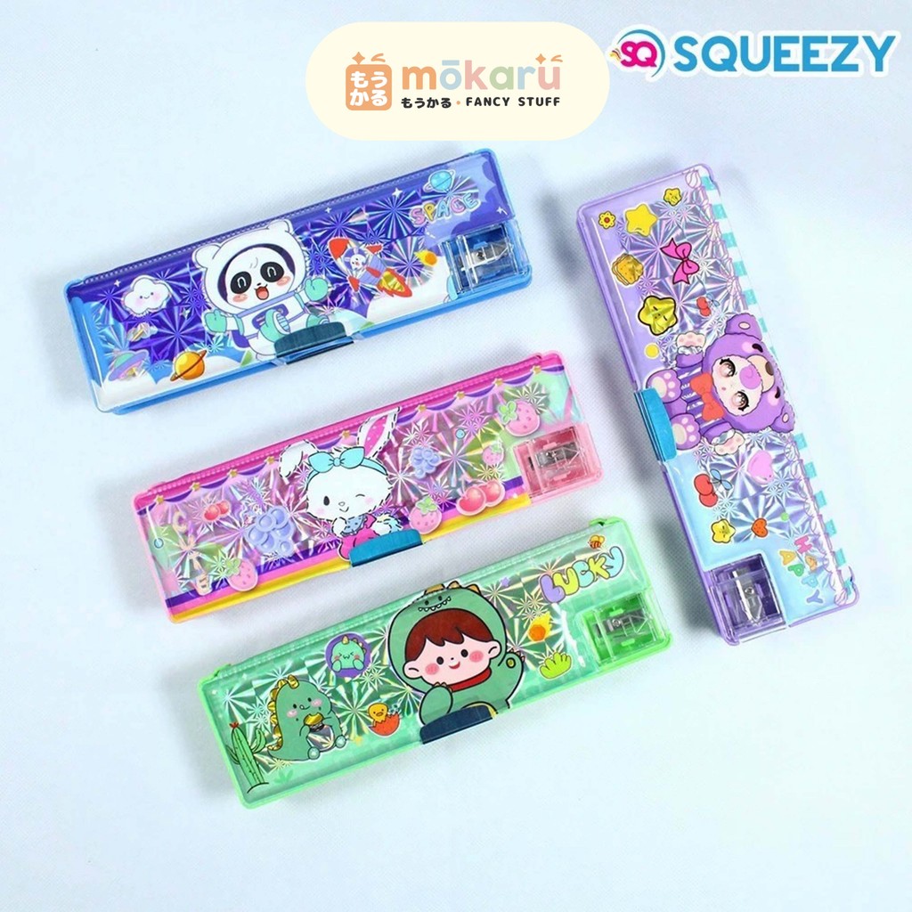 

Fancy SQUEEZY Tempat Pensil Magnet + Rautan PC SQ2022 RANDOM Lucu Murah