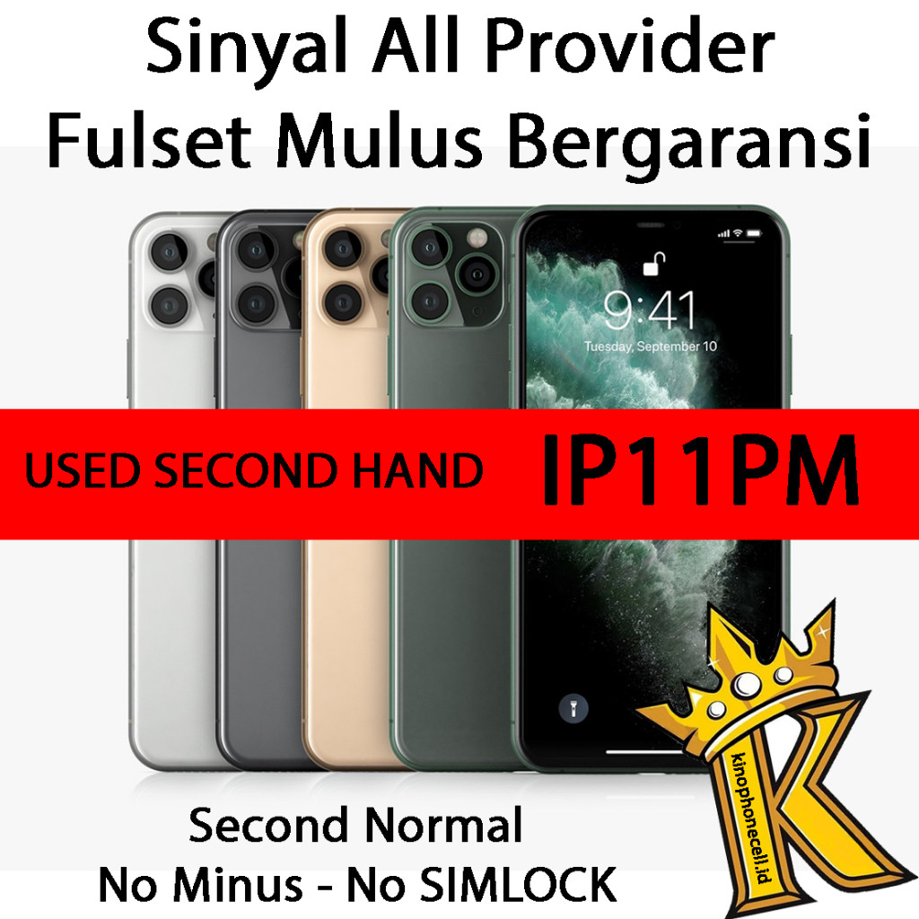 IPHONE 11 Promax / IPHONE 11 Pro inter Normal Pro Max 128GB 256GB Second Bekas kinophonecell