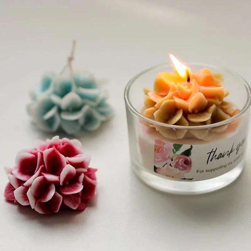 

Hydrangea Flower Mold Decoration Plant Soap Molds Flowers Candle Moulds Bouquet Making Clay Silicone Molds