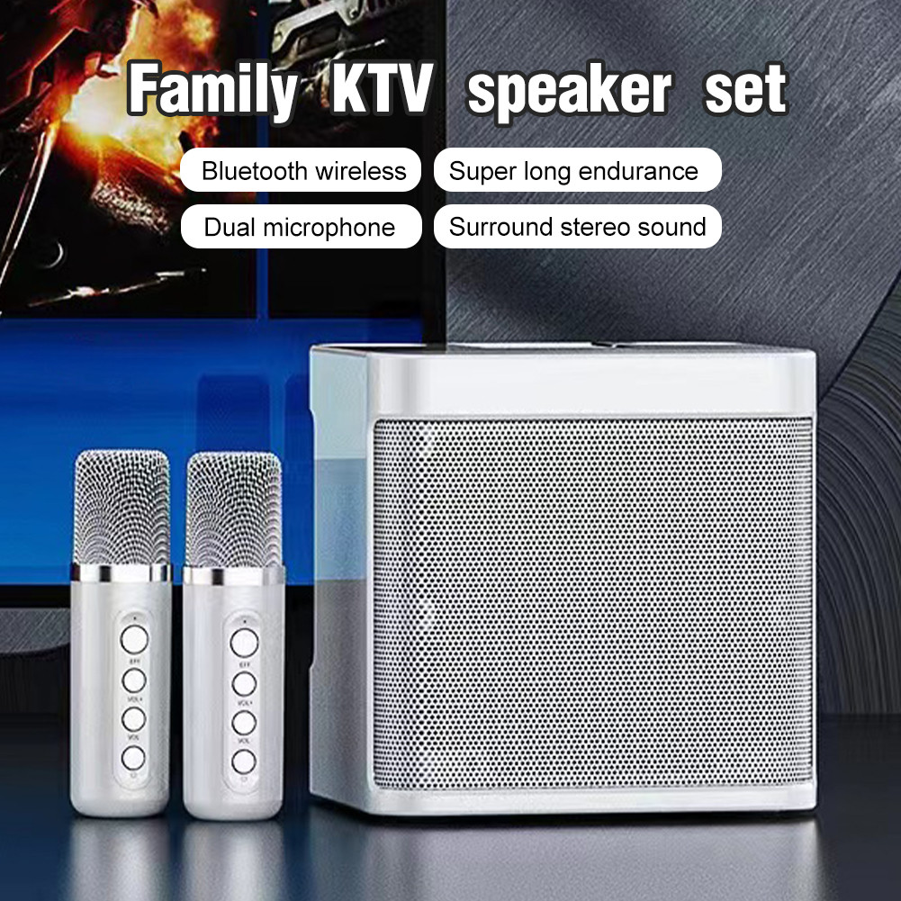 Speaker yang kompatibel dengan Bluetooth Musik Input AUX Pesta Bernyanyi Nirkabel Isi Ulang