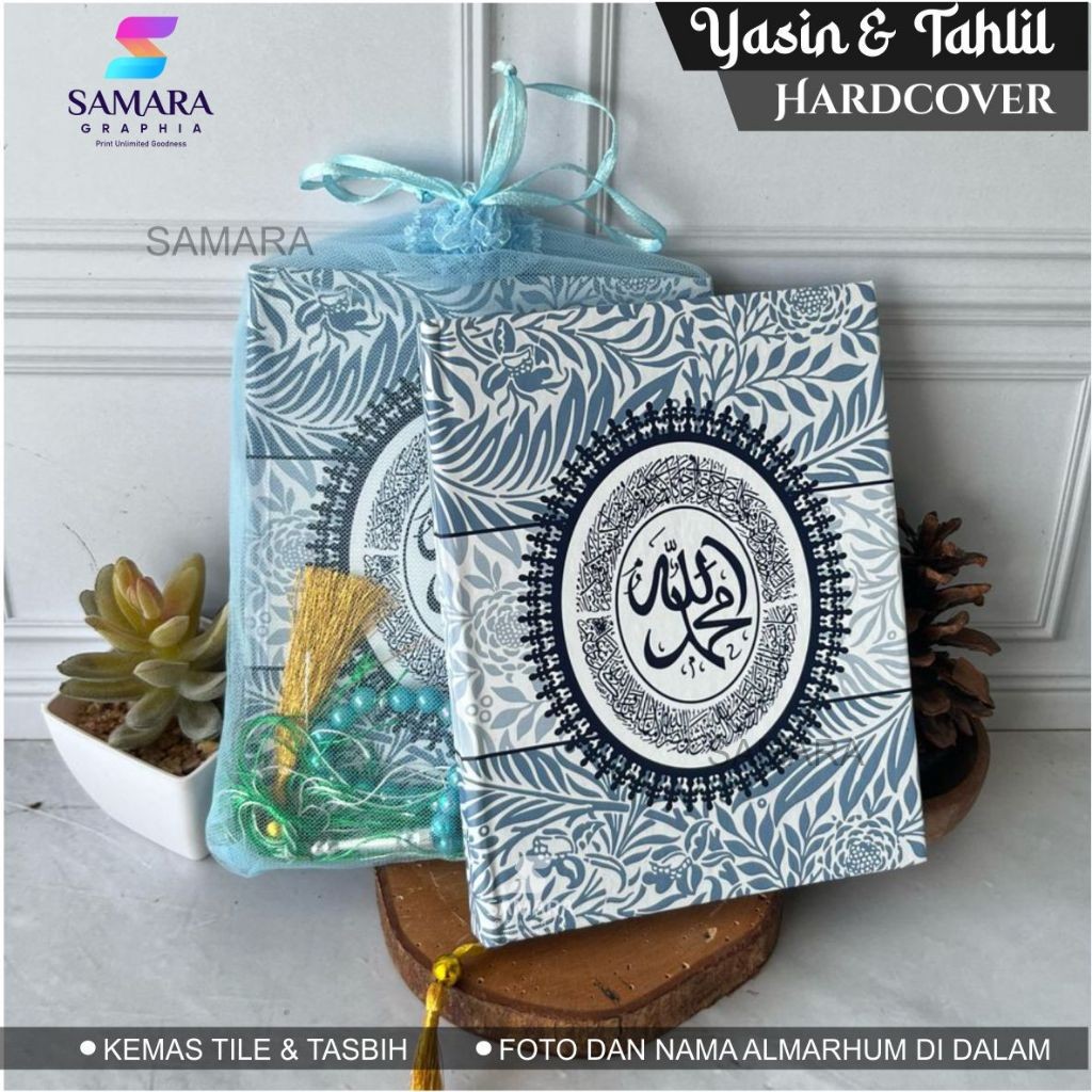 Cetak Buku Yasin dan Tahlil Hardcover custom lengkap  Foto Almarhum SHANUM 6