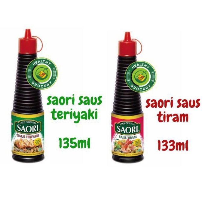 

pekanbaru / SAORI SAOS TERIYAKI @135ML & SAORI SAOS TIRAM @133ML