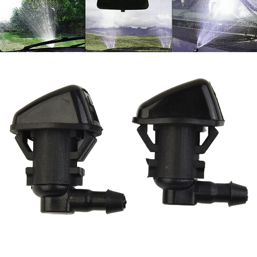 2pcs Washer Nozzles Front Windscreen Wiper Spray Washer Front Windshield Wiper Spray Nozzle For Ford