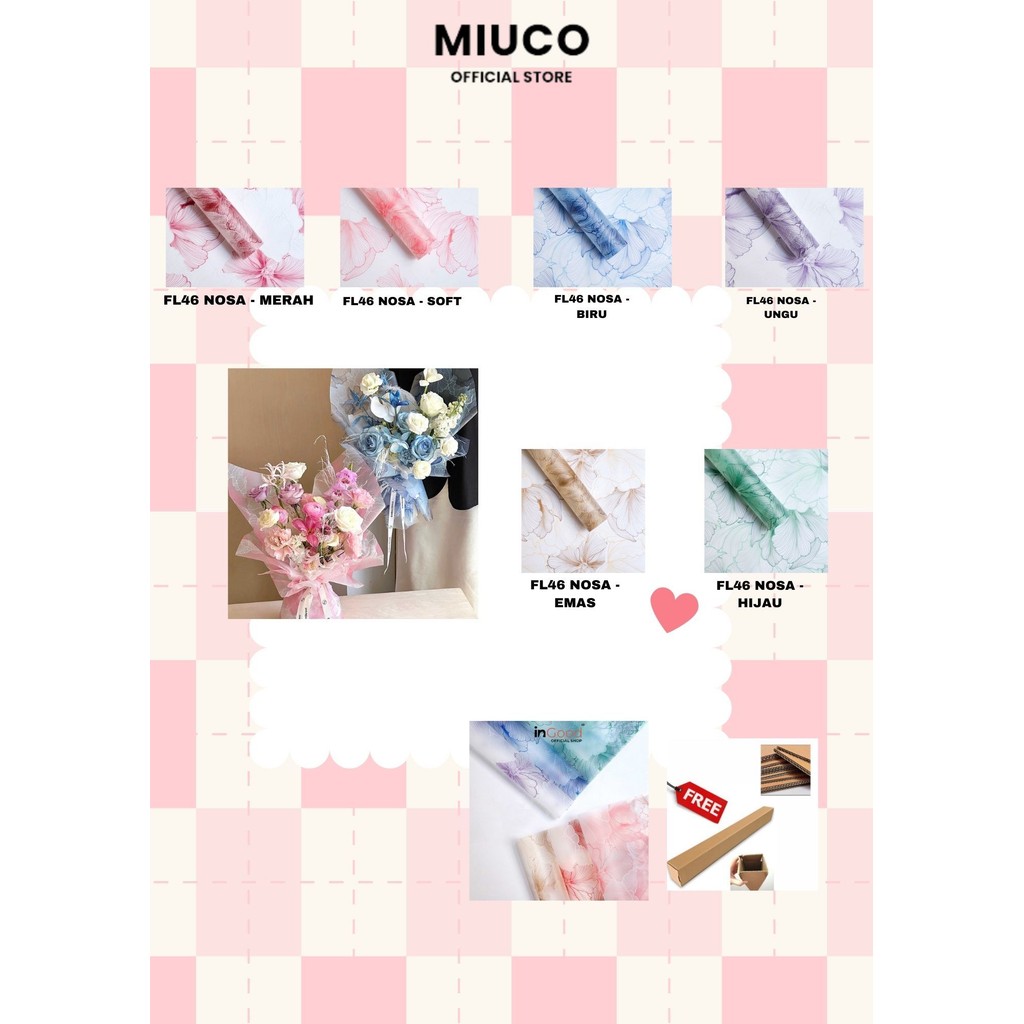 

Zenith - FL46 NOSA Kertas Bunga Paper Buket Motif Cellophane