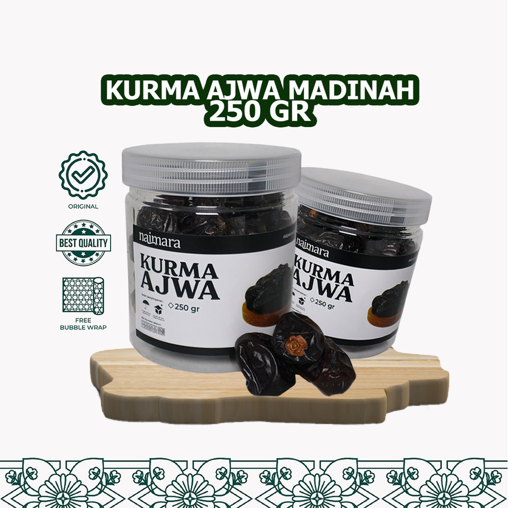 

KURMA AJWA MADINAH PREMIUM KEMASAN 250GR