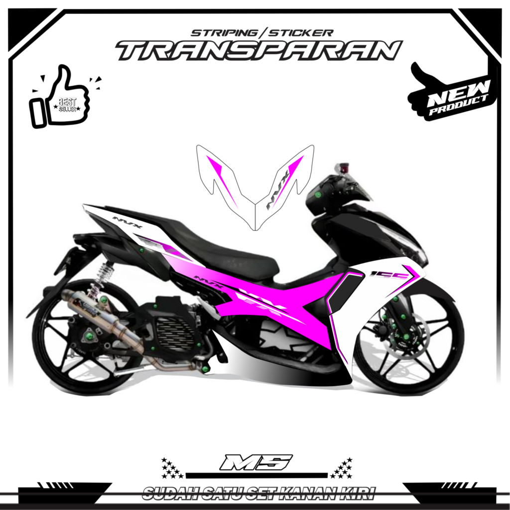 Striping/Sticker Variasi Transparan Aerox New Nvx Thailand Terbaru STRIPING MOTOR