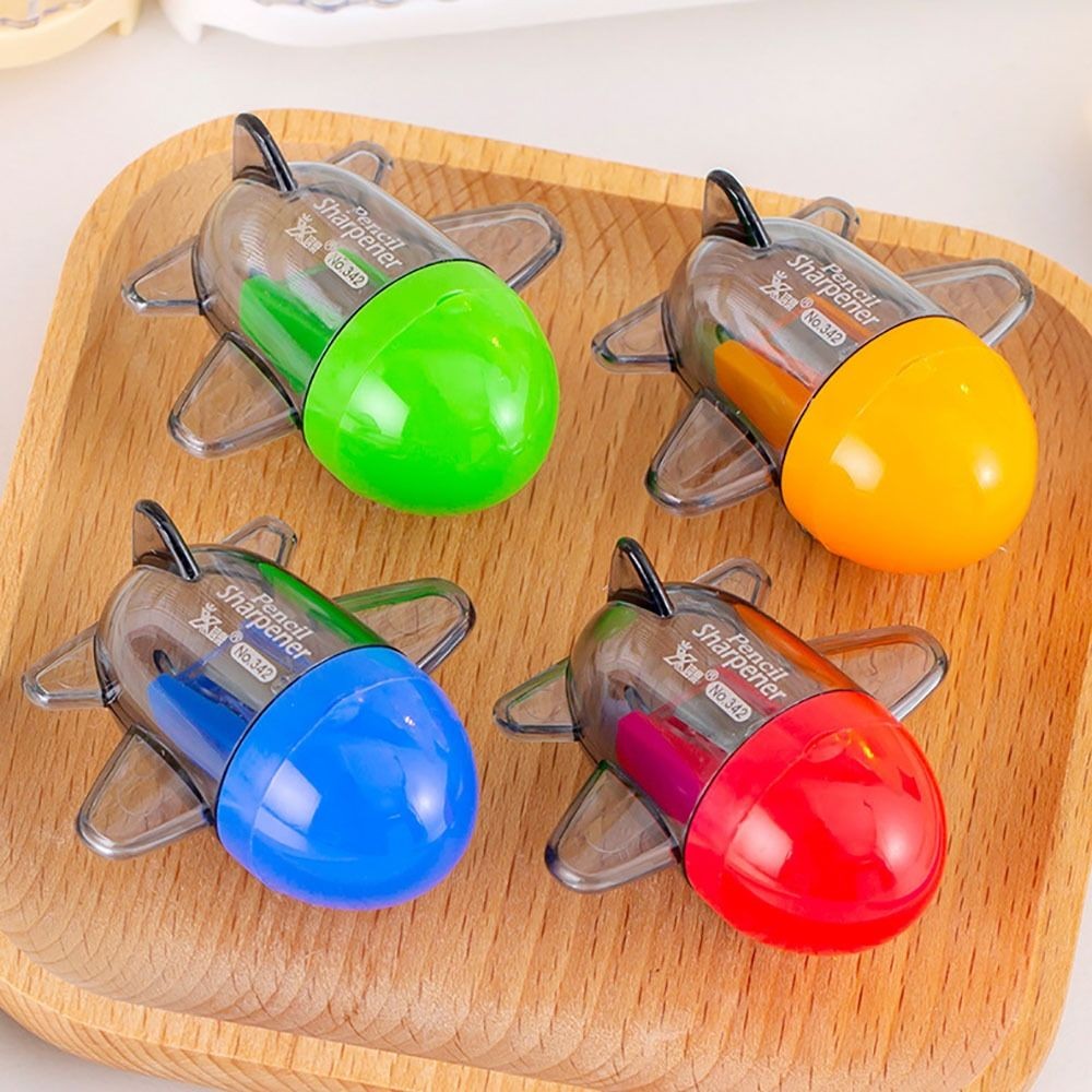 

Cartoon Airplane Shaped Pencil Sharpener High Quality Plastic Pencil Cutter Color Random Pencil Blade Stationery Student Gift