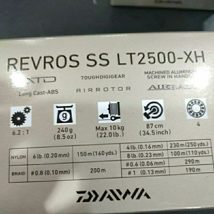 Reel Spinning DAIWA Revros LT SS Double Spool Screw In Power Handle - 2500XH