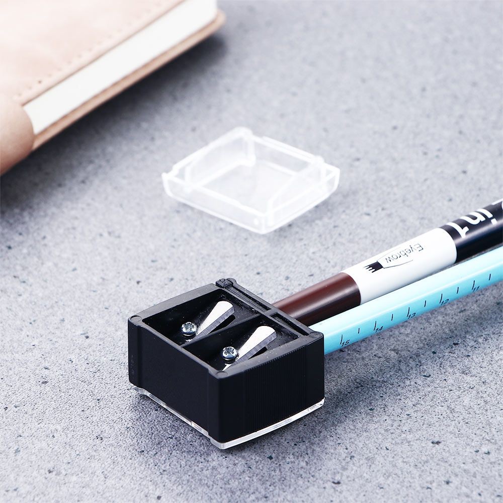 

Makeup Pencil Black Stationery Double Holes Pencil Sharpener Makeup Sharpeners Cosmetic Sharpener Mechanical Pencil Sharpener