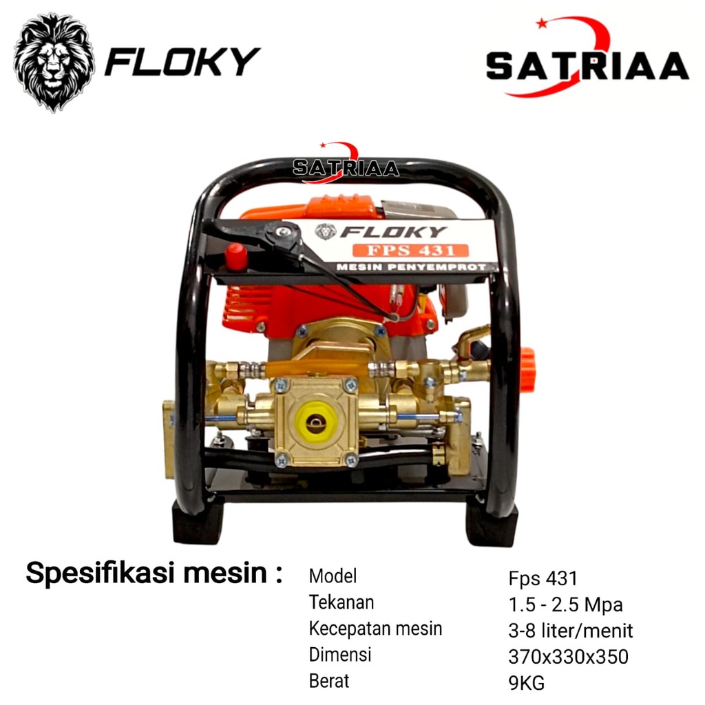 Mesin Semprotan Hama Portable 4 Tak Mesin Power Sprayer Floky FPS431 4 Tak Mesin Doorsmeer Steam Cuc
