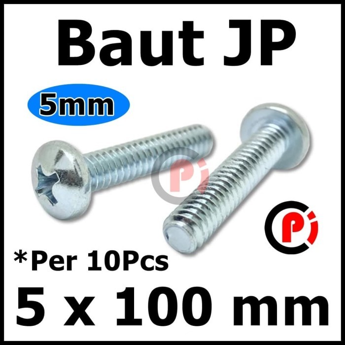 Per 10 Pcs Baut Bolt 5mm JP 5x100 mm 5 x 100 mm Per 10pcs