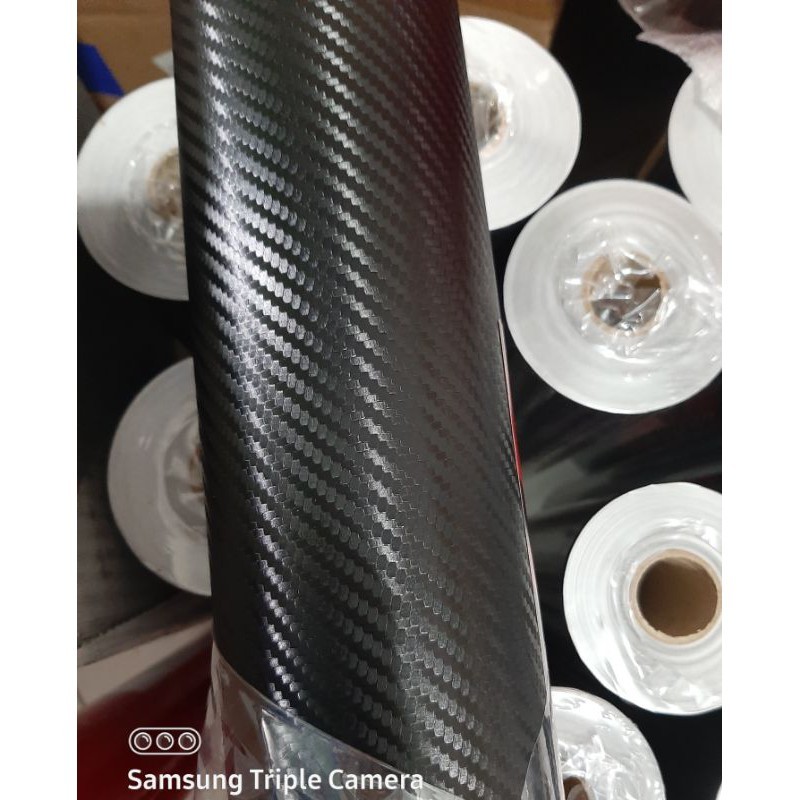 Sticker skotlet carbon 3D  hitam doff rjm30