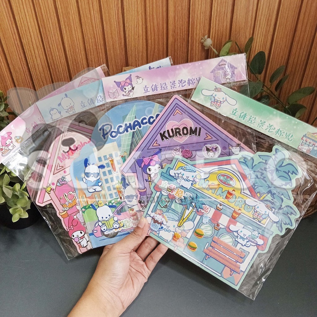 

FANCY DIY Sticker 3D Sanri0 SYD-MM Set Stiker Timbul Lucu