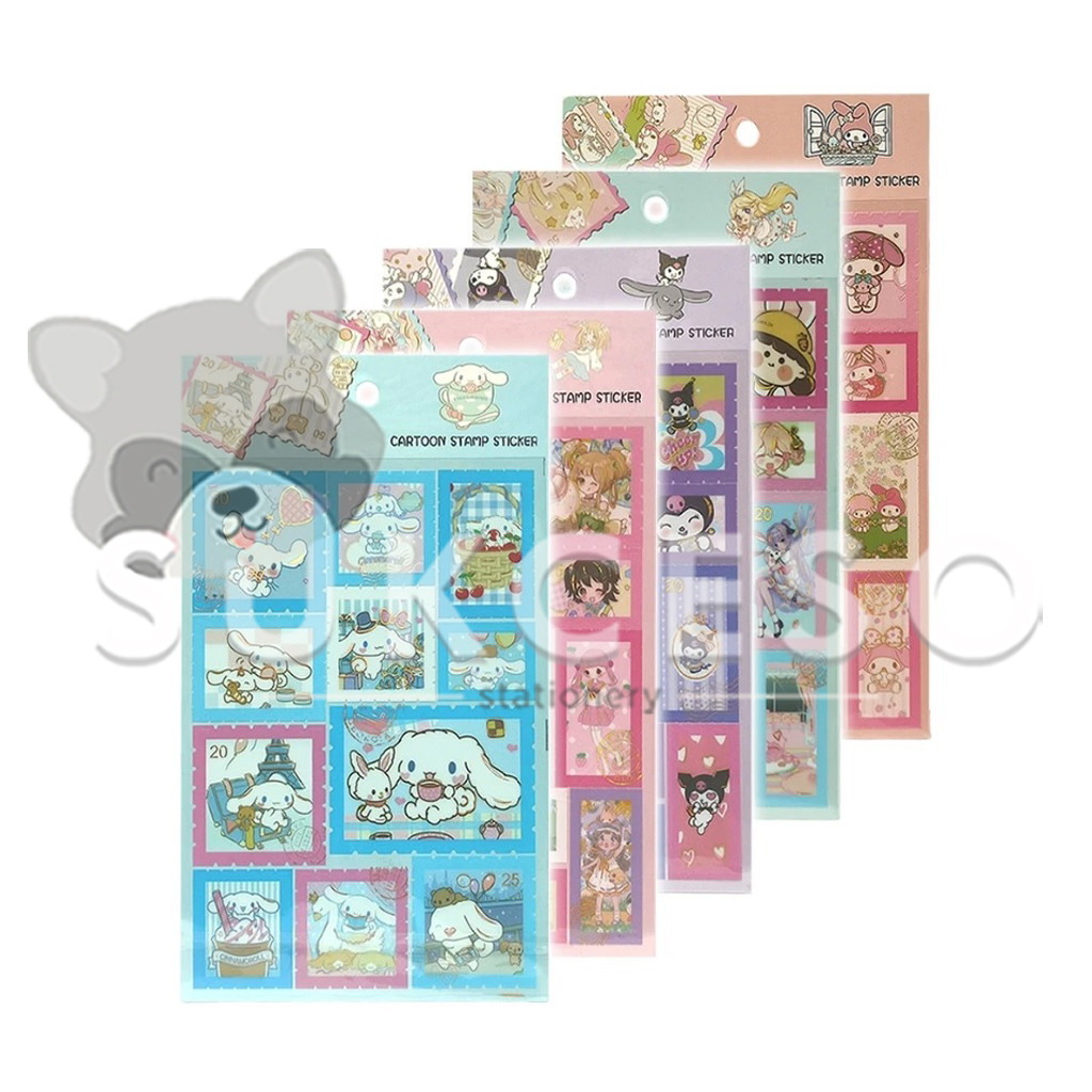 

FANCY Cartoon Stamp Sticker BWZ-F Stiker Perangko Lucu Isi 2 Lembar